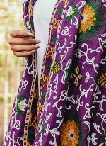 Purple Khadi Casual Wear Embroidery Work Dupatta