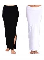 Black And White Lycra Casual Wear Plain Combo Shapewear