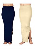 Navy Blue And Cream Lycra Casual Wear Plain Combo Shapewear