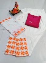 Pink Pure Cotton Festival Wear Chikan Work Readymade Salwar Suit