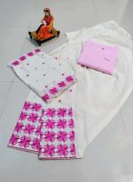 Pink Pure Cotton Traditional Wear Chikan Work Readymade Salwar Suit