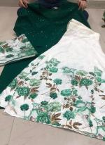 Bottle Green Pure Cotton Party Wear Sequins Work Readymade Salwar Suit