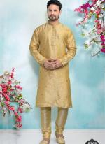 Cream Jacquard Silk Brocade Festival Wear Weaving Kurta Pajama