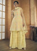 Yellow Georgette Wedding Wear Sequins Work Readymade Salwar Suit