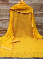 Yellow Georgette Festival Wear Embroidery Work Salwar Suit