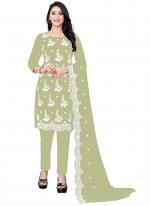 Light green Georgette Casual Wear Embroidery Work Salwar Suit