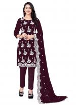 Magenta Georgette Casual Wear Embroidery Work Salwar Suit