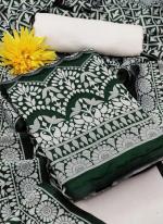 Green Banarasi Silk Festival Wear Jacquard Dress Material