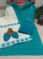 Firozi Cambric Cotton Festival Wear Sequins Work Readymade Salwar Suit