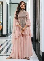 Pink Georgette Festival Wear Embroidery Work Readymade Salwar Suit