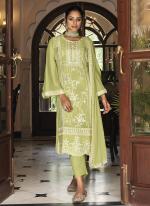 Pista Green Georgette Festival Wear Embroidery Work Salwar Suit