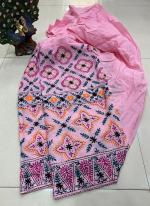 Light Pink Kantha Traditional Wear Embroidery Work Patiyala salwar