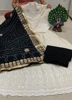 Black Cambric Cotton Party Wear Sequins Work Readymade Salwar Suit