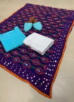 Sky Blue Cambric Cotton Traditional Wear Sequins Work Readymade Salwar Suit