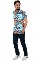 Multi Color Cotton Casual Wear Printed Work Shirt