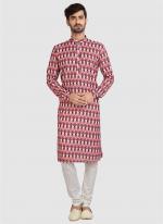 Multi Color Cotton Festival Wear Printed Work Kurta Pajama