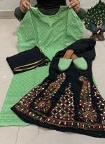 Pista Green Pure Cambric Cotton Wedding Wear Sequins Work Readymade Salwar Suit