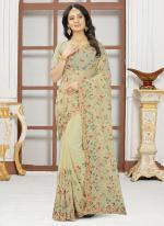 Chiku Georgette Traditional Wear Resham Work Saree