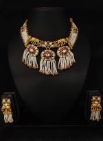 Kundan Pearls Necklace Set For Women