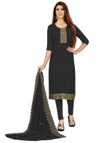 Black Georgette Casual Wear Heavy zari embrodiery Salwar Suit