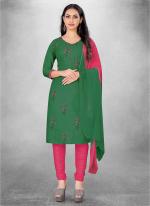 Seagreen Slub cotton Casual Wear Designer table print Salwar Suit