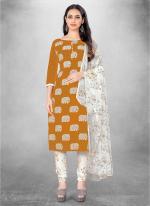 Mustered Slub cotton Casual Wear Designer table print Salwar Suit