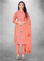 Peach Modal cotton Casual Wear Heavy embrodiery Salwar Suit