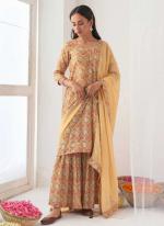 Beige Muslin Silk Traditional Wear Digital Printed Readymade Salwar Suit