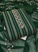 Green Georgette Festival Wear Sequins Work Dress Material