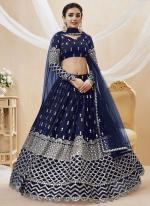 Navy blue Georgette Party Wear Embroidery Work Lehenga Choli