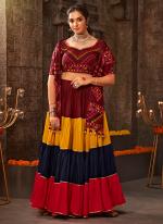 Multi Color Viscose Navratri Wear Mirror Work Lehenga Choli