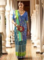 Sky Blue Pure Silk Traditional Wear Weaving Saree