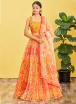 Yellow Organza Wedding Wear Sequins Work Lehenga Choli