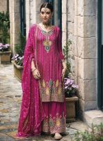 Rani Chinnon Wedding Wear Embroidery Work Palazzo Suit