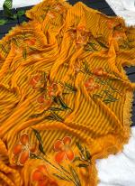 Yellow Silk Festival Wear Printed Work Saree