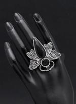Black Vintage Butterfly Design Ring