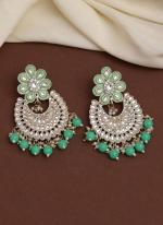 Pista Green Kundan Beautiful Earrings