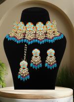 Firozi Colour Premium Meenakari Necklace Set