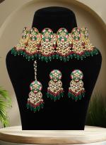 Green Colour Premium Meenakari Necklace Set