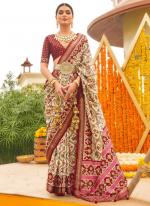 Rust Sigma Silk Party Wear Patola Saree