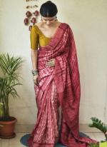 Pink Imported cotton Party Wear Digital printed Saree