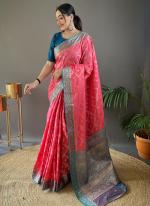 Pink Silk Party Wear weaving Saree