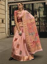 Pink Silk Festival Wear Weaving Saree