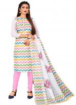 Pink Kota Casual Wear Digital Printed Dress Material