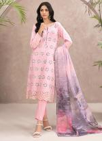 Light Pink Cotton Eid Wear Embroidery Work Pakistani Suit