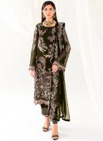 Mahendi Faux Georgette Eid Wear Embroidery Work Pakistani Suit