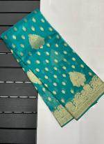 Sky blue Organza Casual Wear Weaving Saree