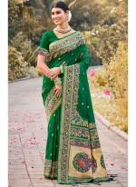 Green Paithani Silk Festival Wear Digital Printed Saree