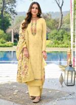 Beige Viscose Festival Wear Embroidery Work Palazzo Suit