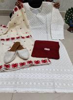 Maroon Cambric Cotton Festival Wear Sequins Work Readymade Salwar Suit